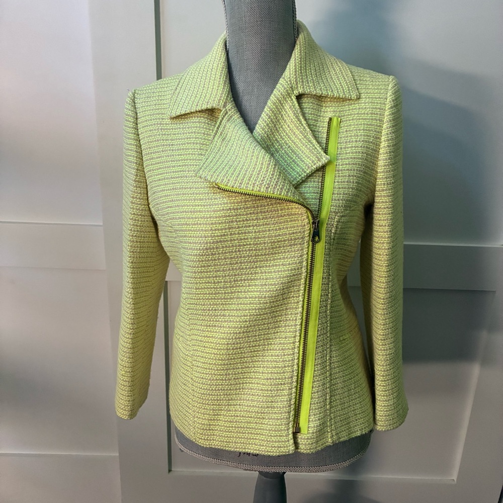 Ted Baker , Stylish Yellow / green & metalic Women's Jacket, S
